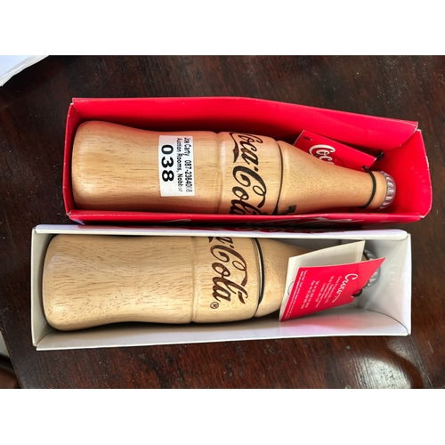 38 - Salt & Pepper Grinder In Coca Cola Bottles