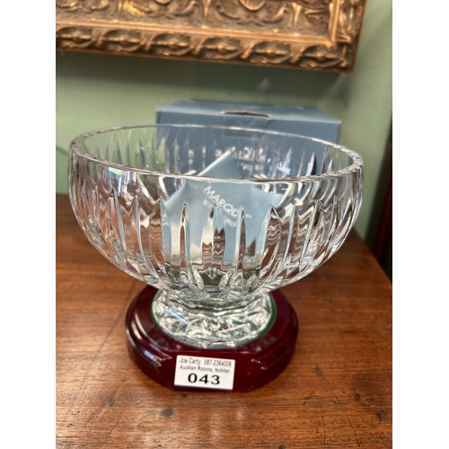 43 - Waterford Crystal Bowl on  Mah Base