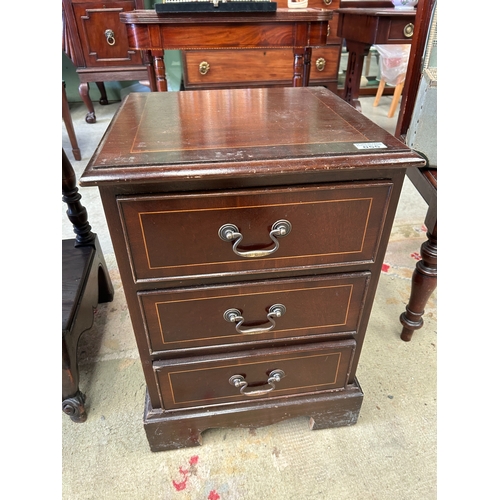 55 - Inlaid Mah 3 Drawer Locker