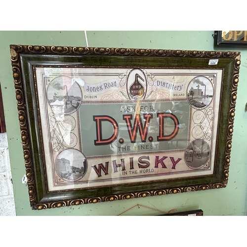 6 - DWD Framed Whiskey Sign
