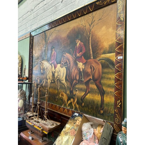 36 - Large OB  Hunting Scene  Signed J.Smyth 72 120h x 160w