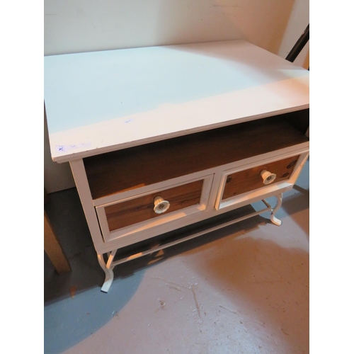 63 - A CONTEMPORARY OVER PAINTED CABINET