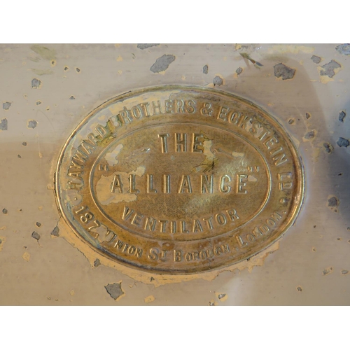 155 - THE ALLIANCE VENTILATOR - HAYWARD BROTHERS AND ECKSTEIN LTD - 187 UNION ST LONDON - INDUSTRIAL SALVA... 
