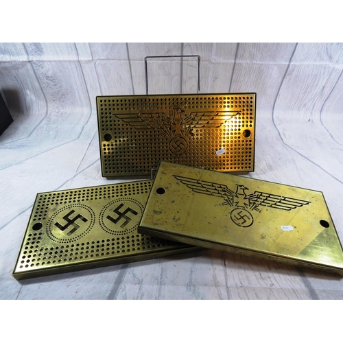 213 - THREE NAZI/GERMAN STYLE - DRIP TRAYS