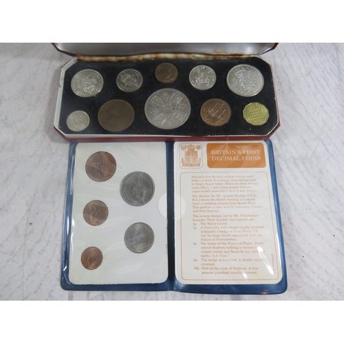 173A - TWO COIN SETS - 1953 CORONATION AND FIRST DECIMAL