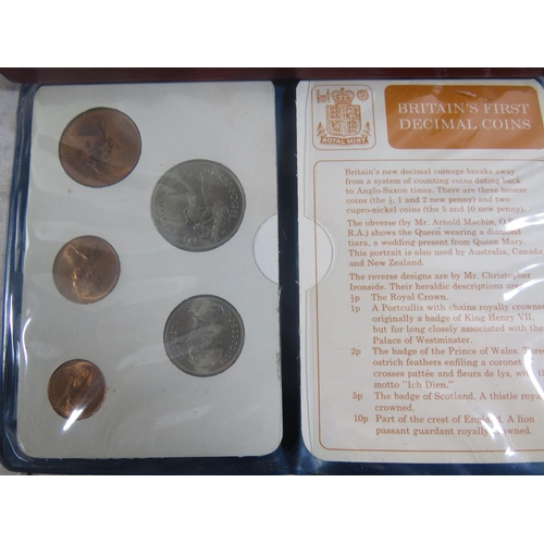 173A - TWO COIN SETS - 1953 CORONATION AND FIRST DECIMAL