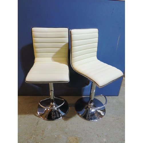 50 - A PAIR OF - HIGH BACKED SWIVEL CHAIRS