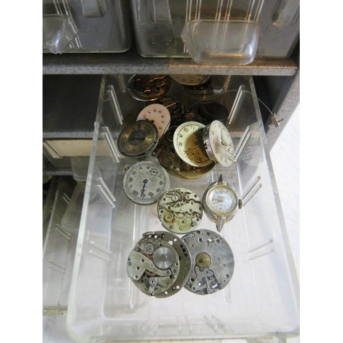 212 - CABINET CONTAINING - WATCH PARTS