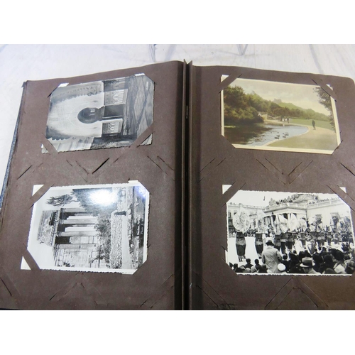 214 - POSTCARD ALBUM - MIXED CONTENT