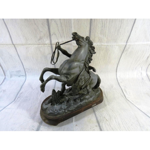 252 - SPELTER - REARING HORSE FIGURE