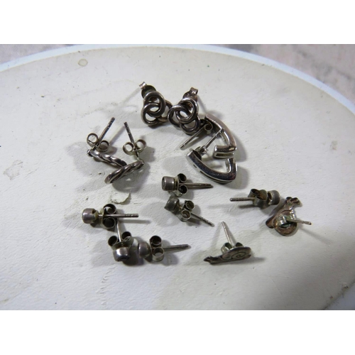 270 - SEVEN - PAIRS OF SILVER EARRINGS