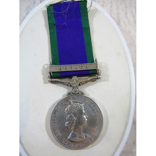 298 - CAMPAIGN MEDAL FOR BORNEO - AWARDED TO FENWICK DURHAM LI