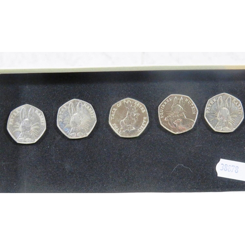 425 - FIVE - BEATRIX POTTER COINS