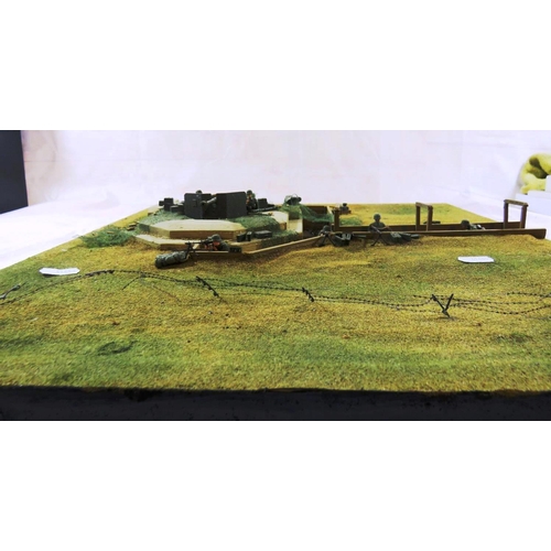 123 - MILITARY SCALE MODEL OR GERMAN TRENCH AND FIGURES