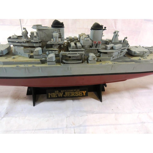 126 - MODEL OF US BATTLESHIP BB-62 NEW JERSEY