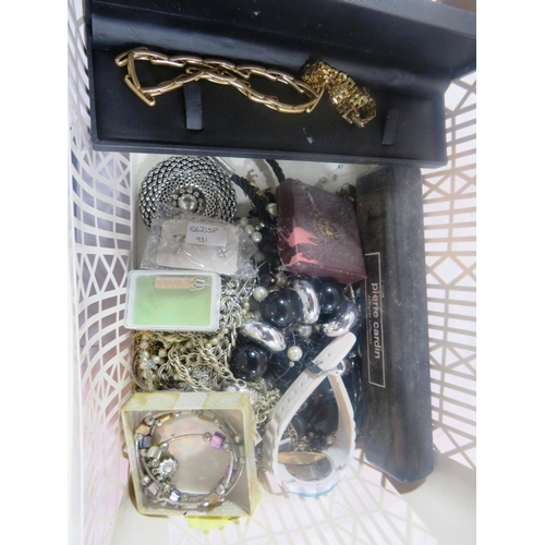 286 - CONTAINER OF COSTUME JEWELLERY