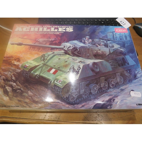 422 - HORNBY MODEL KIT  BRITISH TANK DESTROYER ACHILLES 1/35 SCALE