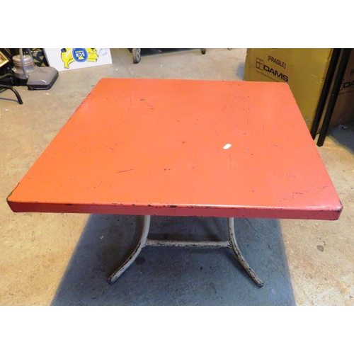 54 - FOLDING METAL CARD TABLE