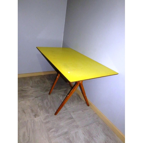 59 - RETRO YELLOW TOP TABLE