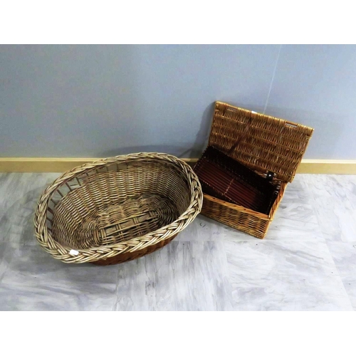 142 - LOG BASKET AND TWO OTHERS