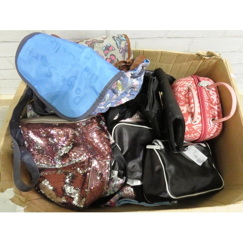 176 - BOX OF HANDBAGS