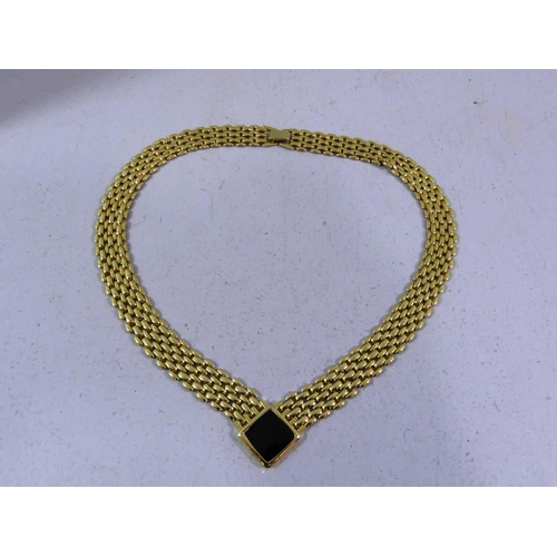 339 - GOLD PLATED STATEMENT NECKLACE