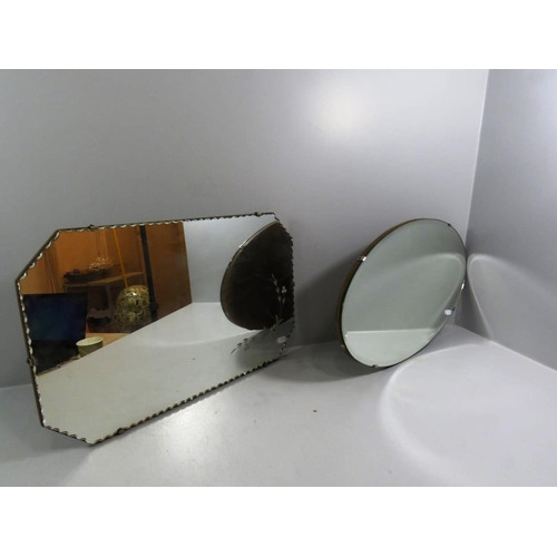 236 - TWO VINTAGE BEVEL EDGE MIRRORS