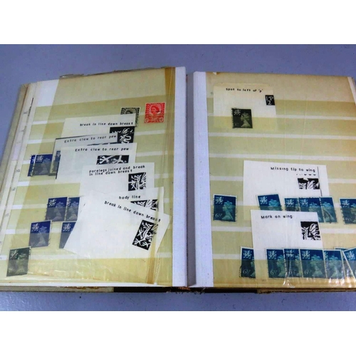 442 - ALBUM OF GB STAMPS  INCLUDING FLAWS AND ERRORS