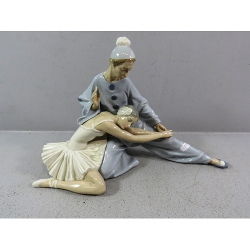 Lladro figure, Closing Scene, modelled as a clown and ballerina, year  issued 1974, year retired 1996, no 4935, H24cm - Decorative Antiques &  Collectors Sale
