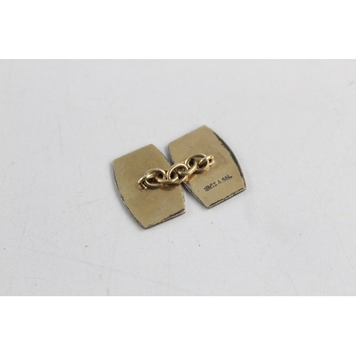 146 - 5 x Vintage Gold on .925 Sterling Silver CUFFLINKS inc. Machine Etched (36g)