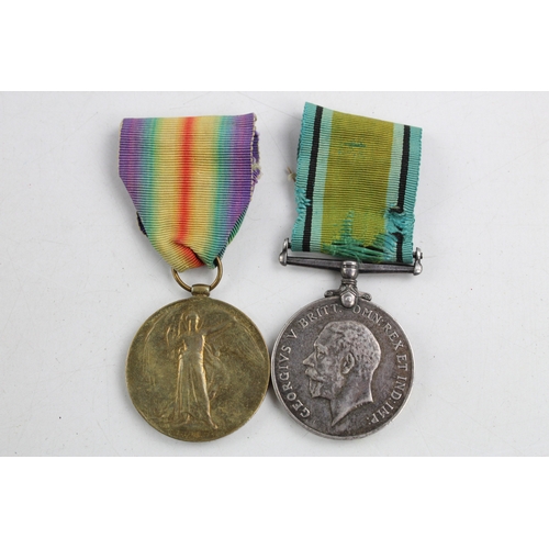 195 - WW1 Medal Pair w/ Original Ribbons Named 4831 Private P Fagan