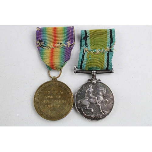 195 - WW1 Medal Pair w/ Original Ribbons Named 4831 Private P Fagan