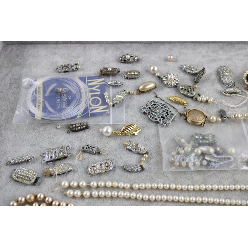 69 - 35 x Vintage & Retro CLASPS for Jewellery Making inc. Sterling Silver, Art Deco