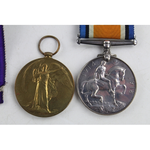 77 - WW1 Medal Pair w/ Original Ribbons Named 280585 Driver H Perry Royal Artillery