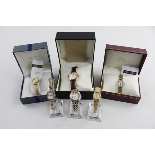 6 - 6 x Assorted Ladies Quality WRISTWATCHES Quartz WORKING Inc Rotary, Sekonda Etc