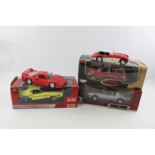 130 - 5 x Assorted Large Scale DIECAST Model Cars Inc TONKA, Road Signature, Boxed Etc