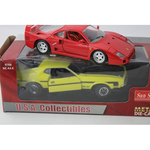 130 - 5 x Assorted Large Scale DIECAST Model Cars Inc TONKA, Road Signature, Boxed Etc