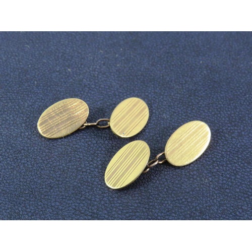 171 - PAIR OF 18K CUFFLINKS 1920 CHESTER HALLMARK 9.2G