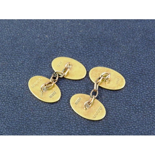 171 - PAIR OF 18K CUFFLINKS 1920 CHESTER HALLMARK 9.2G
