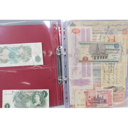 180 - ALBUM OF OLD CHEQUES AND BANKNOTES