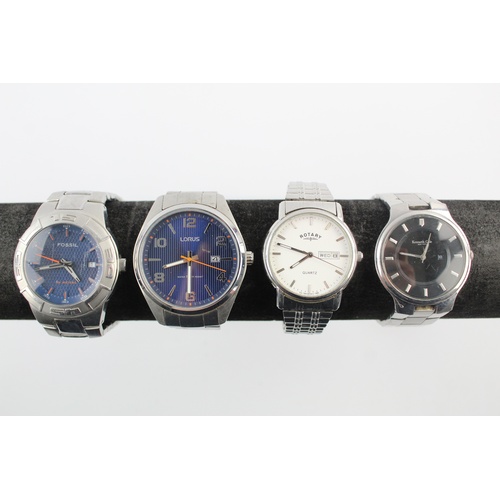 15 - 4 x Assorted Gents Quality WRISTWATCHES Quartz WORKING Inc Lours, Rotary Etc