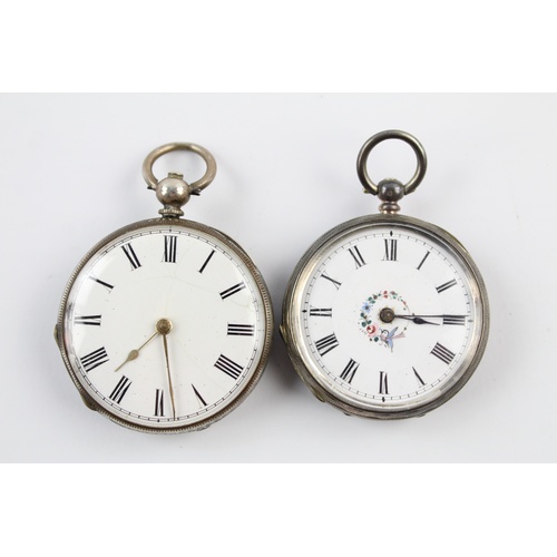 50 - 2 x Vintage .935 & .999 FINE SILVER Ladies Fob Watches Key-Wind WORKING (83g)