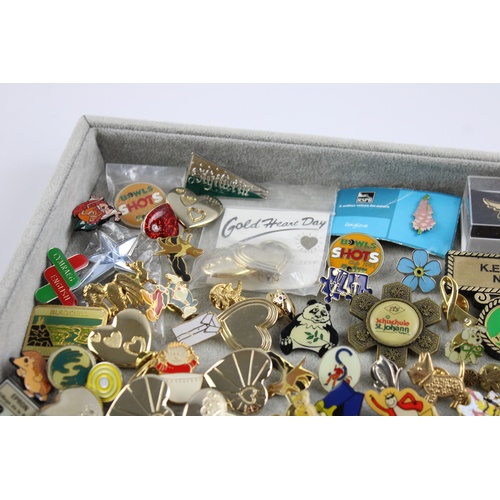 51 - Job Lot 110+ Assorted Vintage Lapel & Pin Badges Inc. Enamel, Advertising Etc