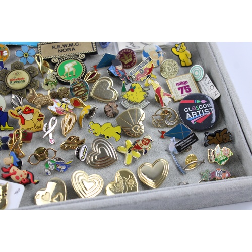 51 - Job Lot 110+ Assorted Vintage Lapel & Pin Badges Inc. Enamel, Advertising Etc