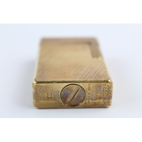 42 - Vintage ST DUPONT Paris Gold Plate Cigarette Lighter Serial -181DDK Boxed (98g)