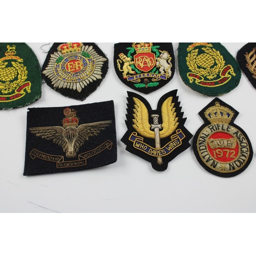 110 - 10 x Vintage MILITARY Blazer BADGES Inc SAS, Royal Marines, Parachute Regiment