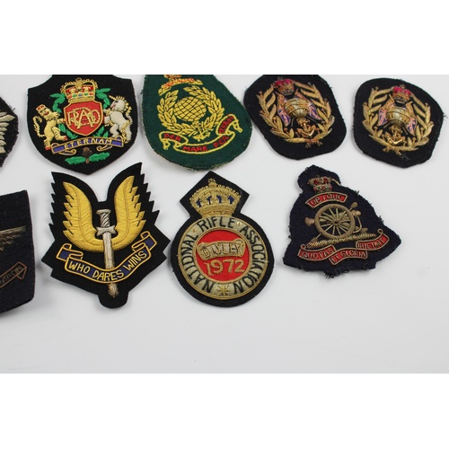 110 - 10 x Vintage MILITARY Blazer BADGES Inc SAS, Royal Marines, Parachute Regiment