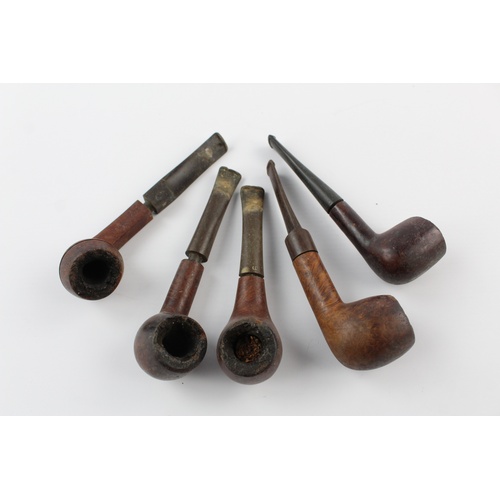 115 - 5 x Assorted Vintage ESTATE SMOKING PIPES Inc Weingott, Briar, Duncan Etc