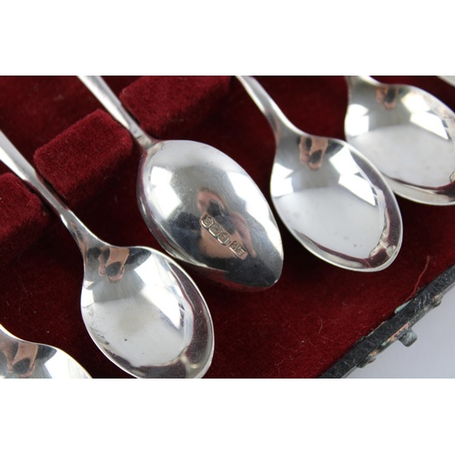 108 - 6 x Vintage 1967 Hallmarked Sheffield .925 STERLING SILVER Spoons Cased (52g)