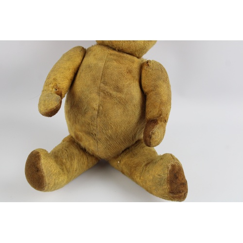 130 - Vintage Straw Filled Medium Growler TEDDY BEAR w/ Articulated Limbs